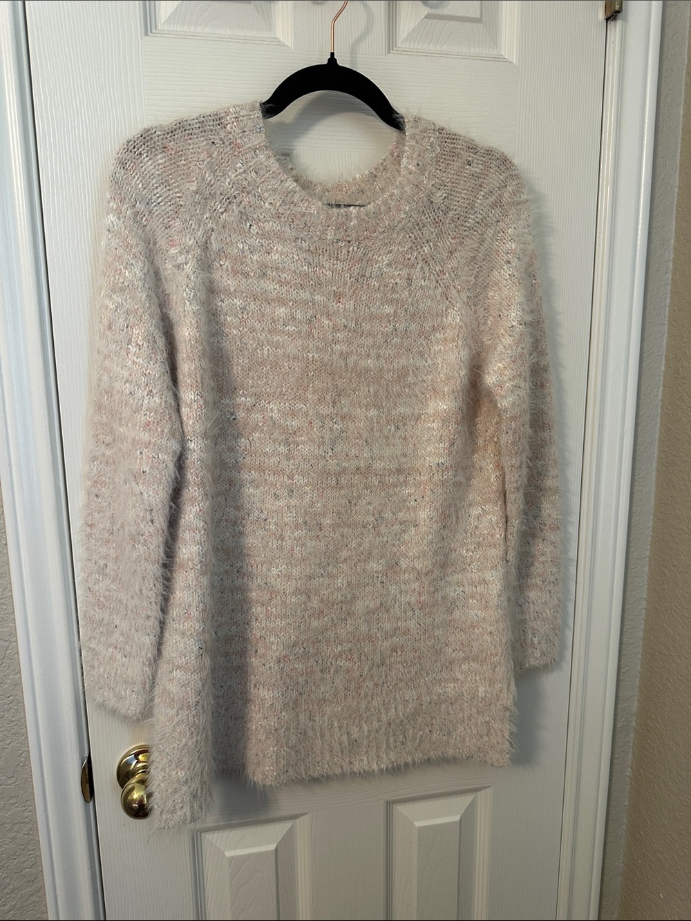 Lou & Grey Blush Fuzzy Crewneck Sweater